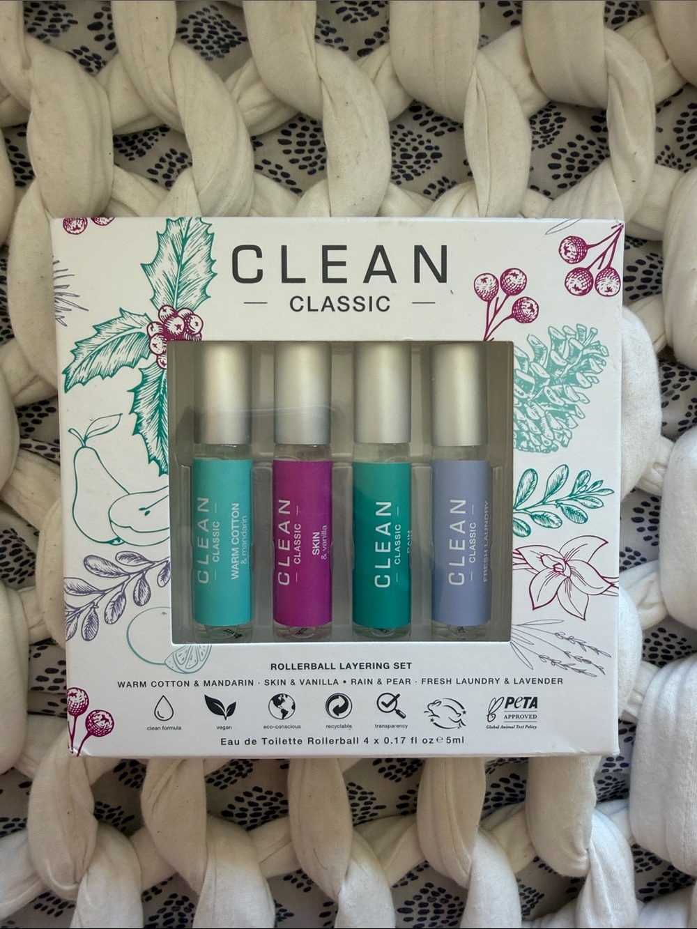 NIB CLEAN RESERVE Classic Rollerball Layering Set